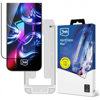 3MK HardGlass Max grūdintas stiklas su aplikatoriumi, skirtas Samsung Galaxy S26, juodas