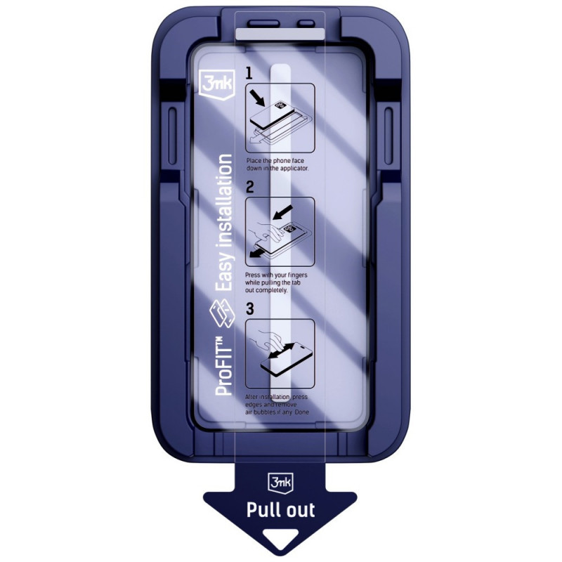 3MK HardGlass Max grūdintas stiklas su aplikatoriumi, skirtas Apple iPhone 13 / 13 Pro / 14 / 16e / 17e, juodas
