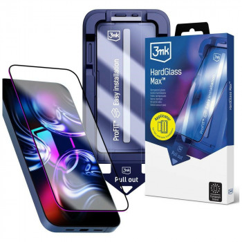 3MK HardGlass Max grūdintas stiklas su aplikatoriumi, skirtas Samsung Galaxy S24+ / S25+, juodas