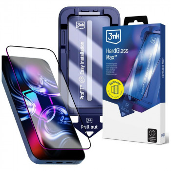 3MK HardGlass Max grūdintas stiklas su aplikatoriumi, skirtas Apple iPhone 16 Pro Max
