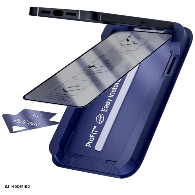 3MK HardGlass Max Privacy grūdintas stiklas su aplikatoriumi, skirtas Google Pixel 10A, juodas