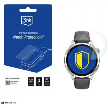 3MK FlexibleGlass Watch apsauginė plėvelė, skirta Xiaomi Watch S4 ekranui, permatoma
