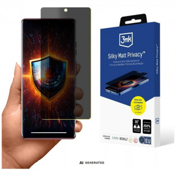 3MK Silky Matt Privacy matinė privatumo ekrano plėvelė Motorola Edge 50 Fusion