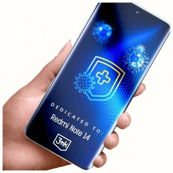 3MK SilverProtection+ antimikrobinė apsauginė plėvelė Xiaomi Redmi Note 14 4G