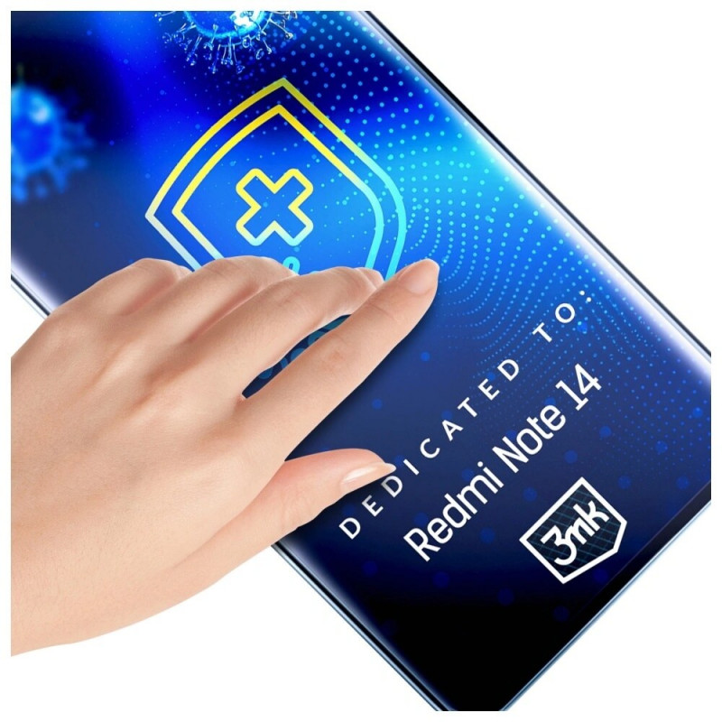 3MK SilverProtection+ antimikrobinė apsauginė plėvelė Xiaomi Redmi Note 14 4G