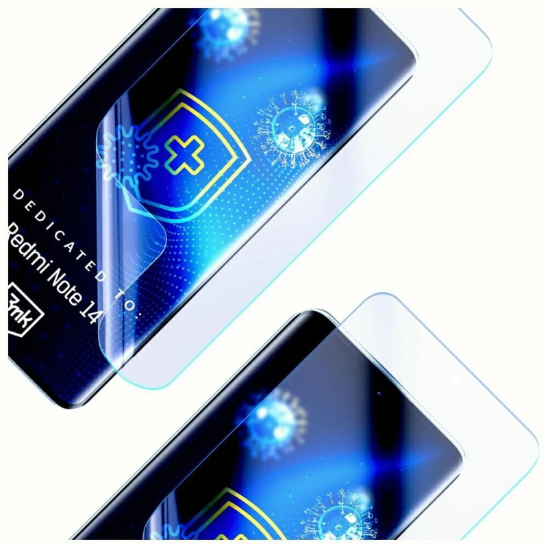 3MK SilverProtection+ antimikrobinė apsauginė plėvelė Xiaomi Redmi Note 14 4G