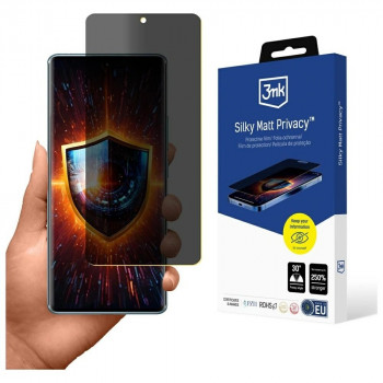 3MK Silky Matt Privacy matinė privatumo ekrano apsauginė plėvelė, skirta Xiaomi Redmi Note 14 Pro 4G