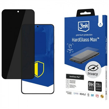 3MK HardGlass Max Privacy grūdintas privatumo stiklas skirtas Samsung Galaxy S25 Edge, juodas