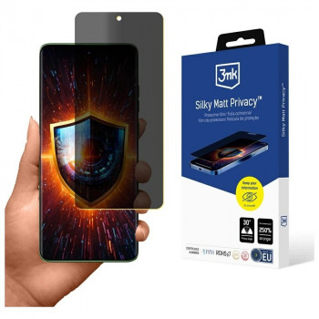 3MK Silky Matt Privacy matinė privatumo ekrano apsauginė plėvelė, skirta Motorola Edge 60 Fusion / Edge 60