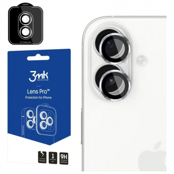 3MK Lens Protection Pro fotoaparato objektyvo apsauginis stiklas, skirta Apple iPhone 17, sidabrinis