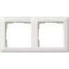 Gira Frame 109227 Horizontal, 2-Gang with Label Field, Standard 55, Pure White, Matt dengiamasis rėmelis