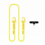 Tech-Protect C5SD virvelinė kryžminė telefono rankenėlė, 80 cm, Canary Yellow