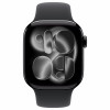 Apple Watch Series 11 GPS + Cellular (5G) juodas laikrodis su 42 mm aliuminio korpusu, M/L, MF854QL/A