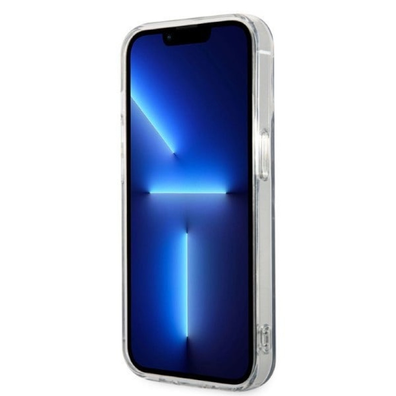 Guess GUBPP14LHMEACSK rinkinys: dėklas ir belaidis įkroviklis Apple iPhone 14 Pro 6.1", juodas kietas dėklas Marble MagSafe