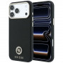 Dėklas Guess GUE005537-0 Grained Round Strass Logo MagSafe telefonui Apple iPhone 18 Pro Max / 17 Pro Max, juodos spalvos