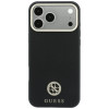 Dėklas Guess GUE005537-0 Grained Round Strass Logo MagSafe telefonui Apple iPhone 18 Pro Max / 17 Pro Max, juodos spalvos