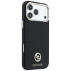 Dėklas Guess GUE005537-0 Grained Round Strass Logo MagSafe telefonui Apple iPhone 18 Pro Max / 17 Pro Max, juodos spalvos