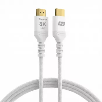 EFB Elektronik HDMI-21-00011 HDMI laidas Ultra High Speed, 8K60Hz, 48 Gbit/s, 2 m, baltos spalvos, tinka HDMI 2.1/2.0
