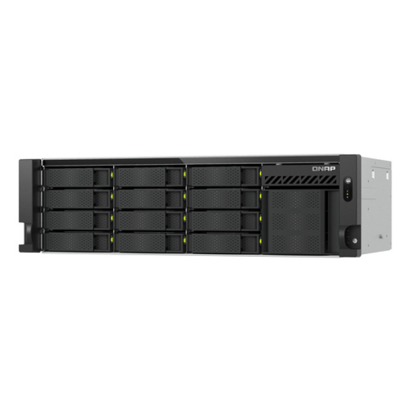 QNAP TS-h1655XeU-RP-8G NAS serveris spintai, 16 skyrių, negilus, 8 GB RAM, 2x 10GbE, rezervinis maitinimo blokas