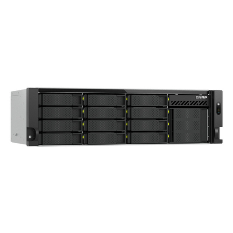QNAP TS-h1655XeU-RP-8G NAS serveris spintai, 16 skyrių, negilus, 8 GB RAM, 2x 10GbE, rezervinis maitinimo blokas