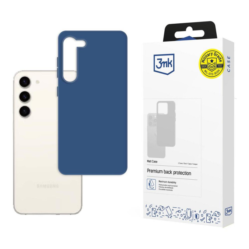 Samsung Galaxy S23+ dėklas 3MK Matt Case, mėlynių