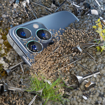 3MK Lens Protection Pro Apple iPhone 15 Pro, karališkai mėlynos spalvos