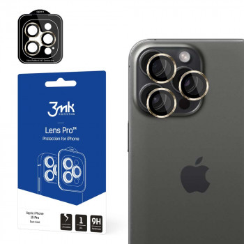 3MK Lens Protection Pro Apple iPhone 15 Pro, tamsaus aukso spalvos