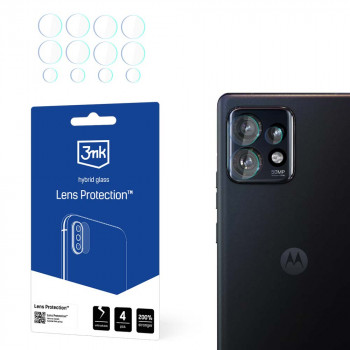 3MK Lens Protection hibridinis stikliukas kameros objektyvui Motorola Edge 40 Pro 5G (4 vnt.)