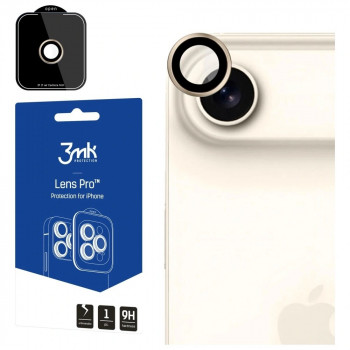 3MK Lens Protection Pro grūdinto stiklo apsauga fotoaparato objektyvui, Apple iPhone Air, auksinė