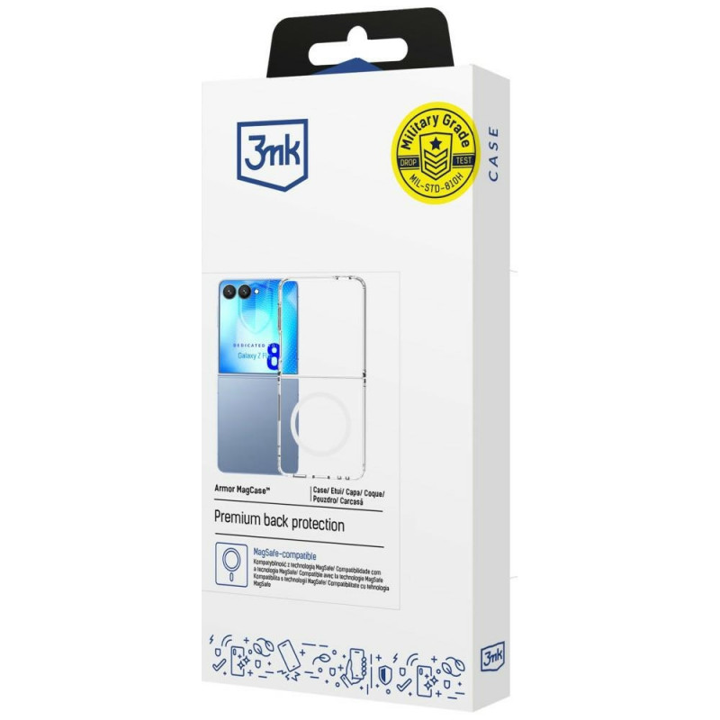 3MK Armor MagCase Samsung Galaxy Z Flip8, skaidrus dėklas