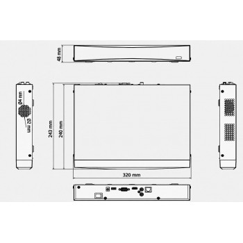 Miton NT-NVR760H-H1 tinklinis IP vaizdo įrašymo įrenginys, 8 kanalų, 12 MP