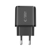 Juodas Tech-Protect NCA20 įkroviklis į rozetę su USB-A / USB-C jungtimis, PD 20W / QC3.0