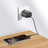 Juodas Tech-Protect NCA20 įkroviklis į rozetę su USB-A / USB-C jungtimis, PD 20W / QC3.0