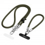 Tech-Protect C10S Rope Crossbody & Wrist dirželių telefonui komplektas, alyvuogių žalia/titano spalvos
