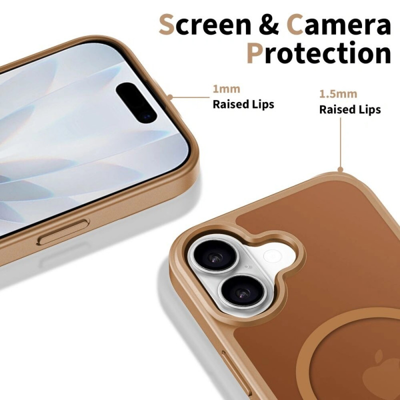 Tech-Protect BasicMag MagSafe išmaniojo telefono dėklas Apple iPhone 17, rudos spalvos