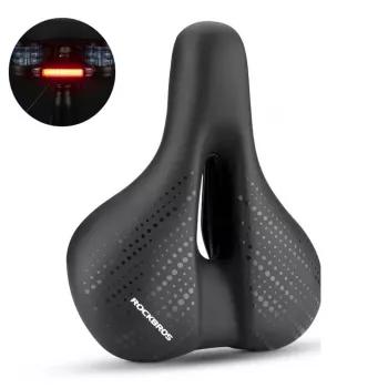 Rockbros 38218916002 MTB dviračio sėdynė su lempute, juoda