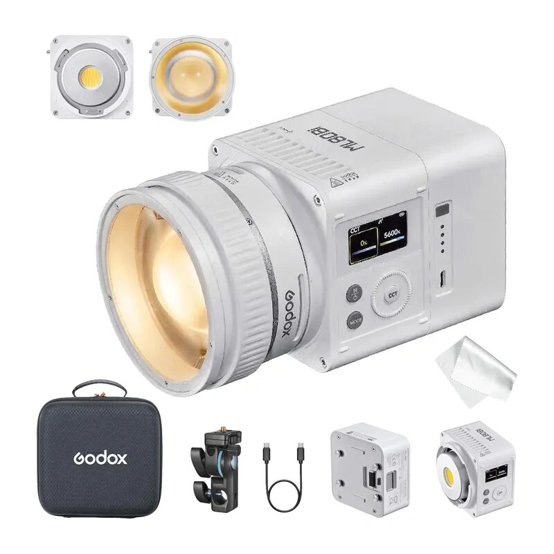 Godox ML80Bi LED šviestuvas vaizdo filmavimui, dvispalvis 2800-6500 K, CRI 96