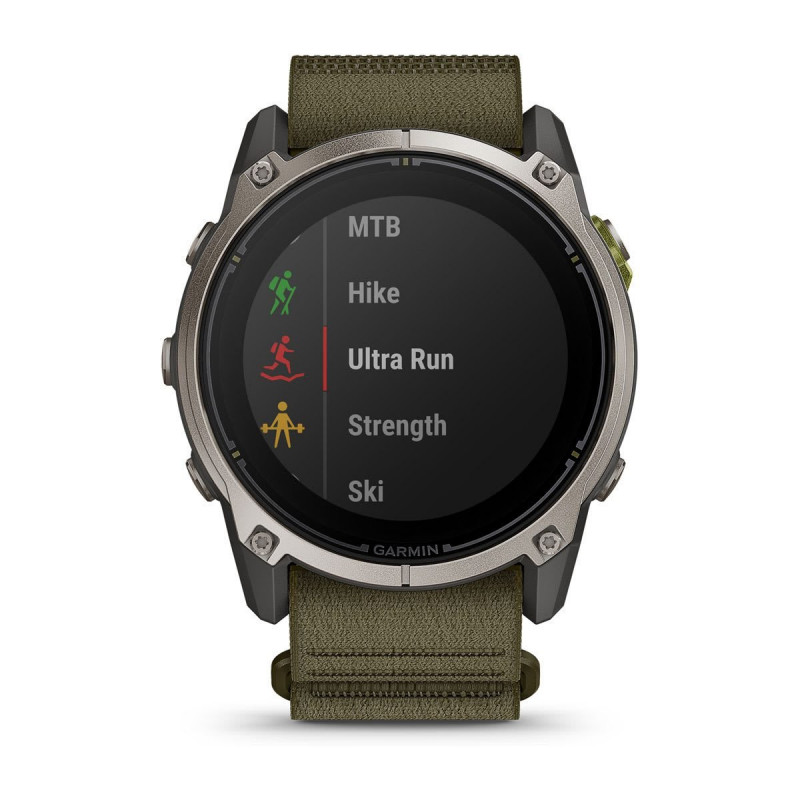 Garmin Enduro 4 GPS išmanusis laikrodis, tamsiai alyvuogių ComfortFit audinio dirželis (010-04799-01)