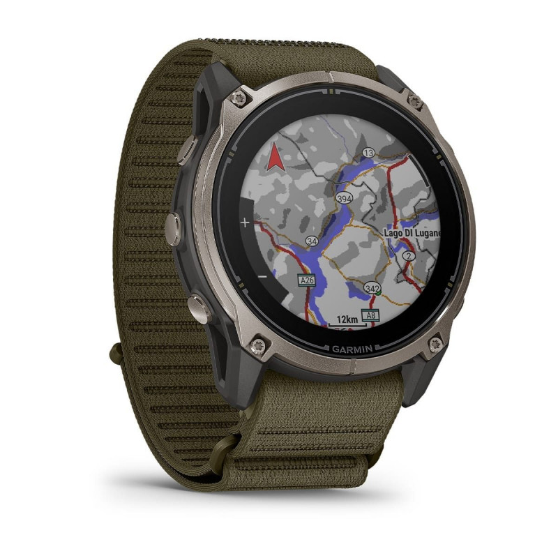 Garmin Enduro 4 GPS išmanusis laikrodis, tamsiai alyvuogių ComfortFit audinio dirželis (010-04799-01)