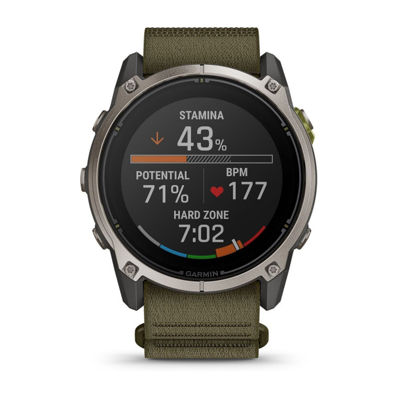 Garmin Enduro 4 GPS išmanusis laikrodis, tamsiai alyvuogių ComfortFit audinio dirželis (010-04799-01)