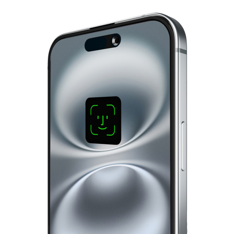 PURO Frame iPhone 16 Plus telefonui skirtas grūdintas stiklas su rėmeliu