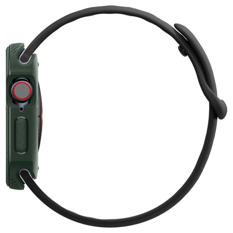 Spigen Caseology Vault apsauginis dėklas, skirtas Apple Watch 10 / 11 46 mm, vidurnakčio žalios spalvos