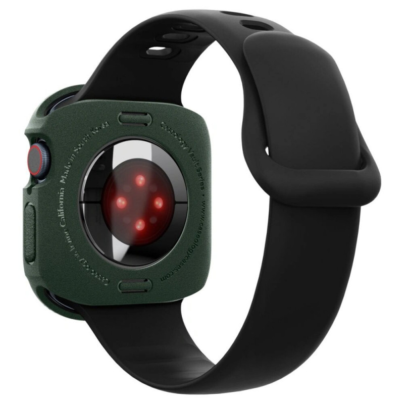 Spigen Caseology Vault apsauginis dėklas, skirtas Apple Watch 10 / 11 46 mm, vidurnakčio žalios spalvos