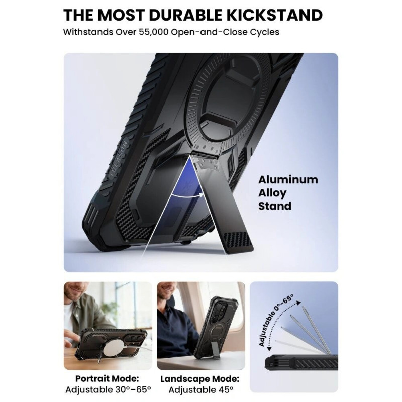 Supcase iBlason ArmorBox Clip Mag MagSafe dėklas Samsung Galaxy S26 Ultra, juodas