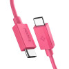 Spigen Essential EB6010CC USB-C į USB-C kabelis 60W 100 cm, rožinis
