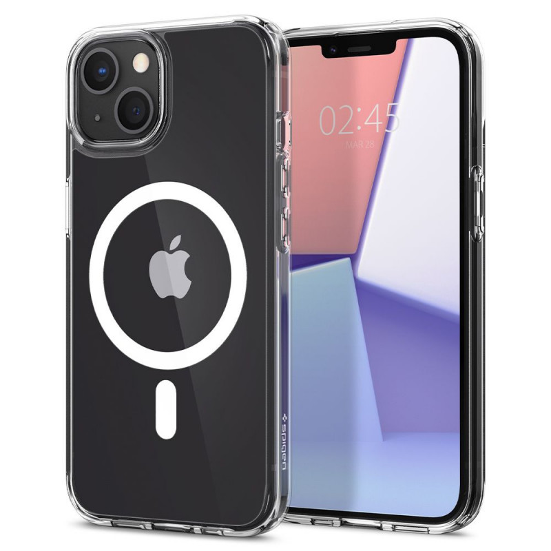 Spigen Ultra Hybrid Mag MagSafe dėklas Apple iPhone 13 mini, baltas