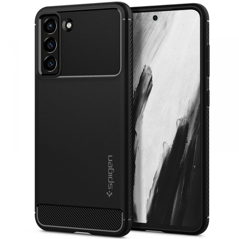 Spigen Rugged Armor dėklas Samsung Galaxy S21 FE, matinis juodas