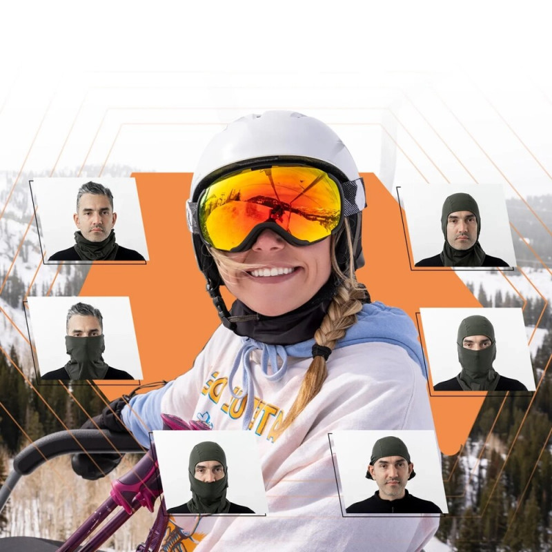 Qunature 13230023010 slidinėjimo balaklava dviračiui ir motociklui, M dydis, juoda