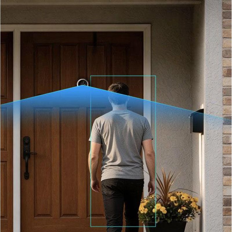 Ezviz CS-CP4 (4MP) 4 MP Wi-Fi durų vaizdo akutė, sidabrinė