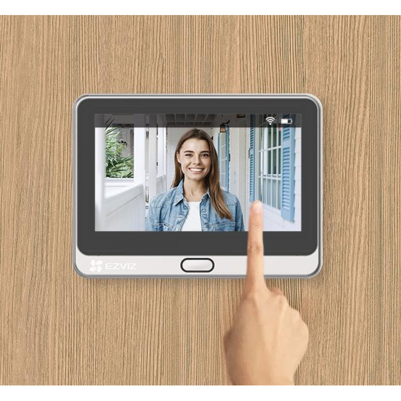 Ezviz CS-CP4 (4MP) 4 MP Wi-Fi durų vaizdo akutė, sidabrinė